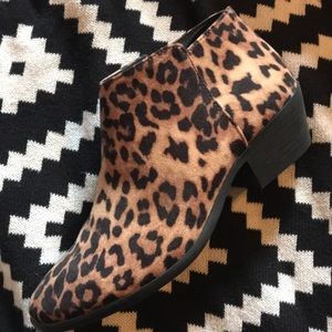 cheetah ankle booties